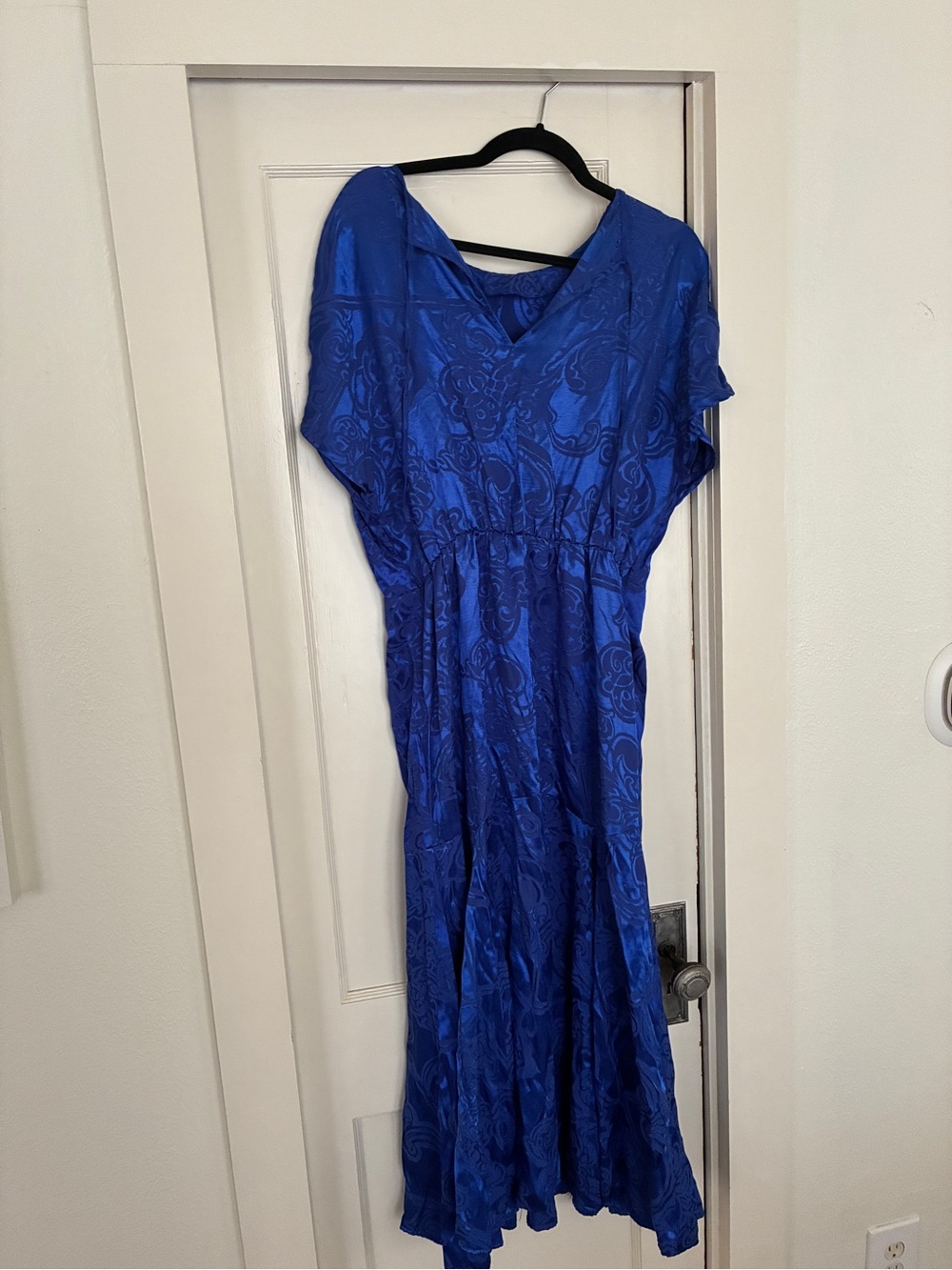 Never Fully Dressed Blue V-Neck Women's Dress